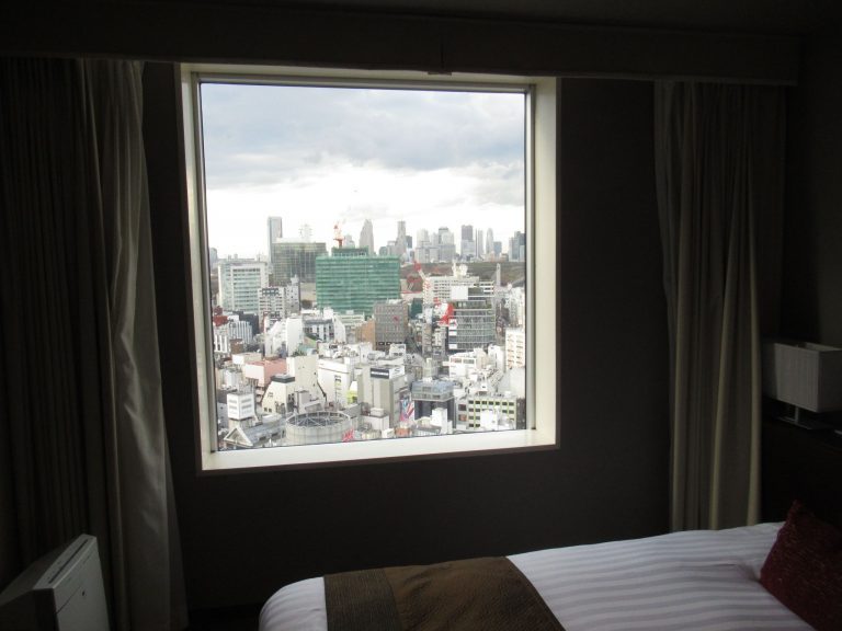 渋谷エクセルホテル東急の客室からの眺め
